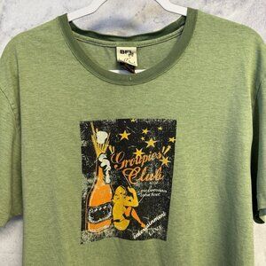 Vintage Y2K Groupies Club T Shirt Adult XL Green BFL Short Sleeve